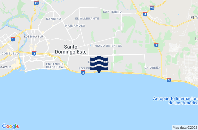 Santo Domingo Este, Dominican Republicの潮見表地図