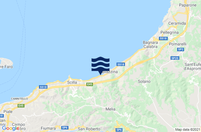Santo Stefano in Aspromonte, Italyの潮見表地図