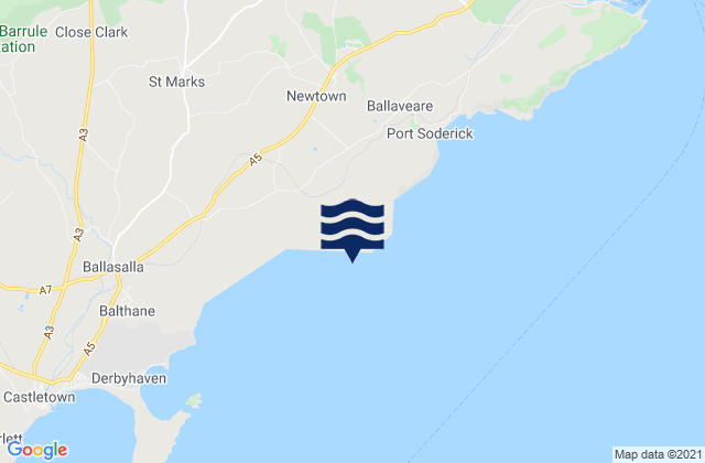 Santon, Isle of Manの潮見表地図