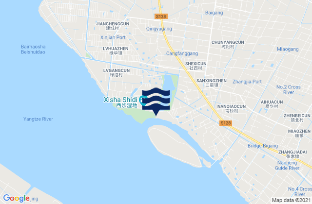 Sanxing, Chinaの潮見表地図
