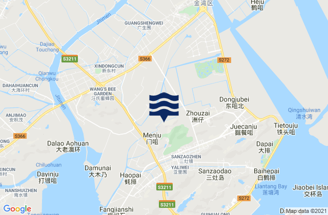 Sanzao, Chinaの潮見表地図