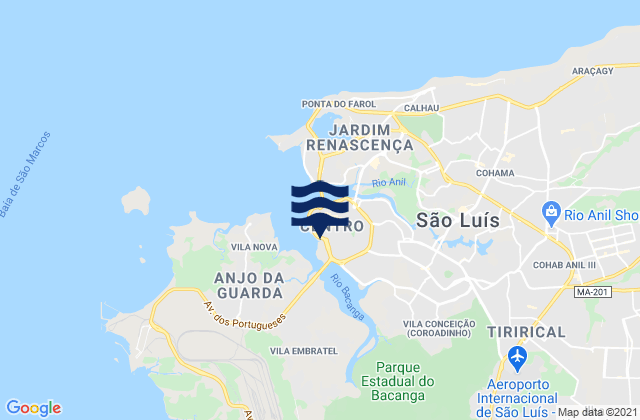 Sao Luiz, Brazilの潮見表地図