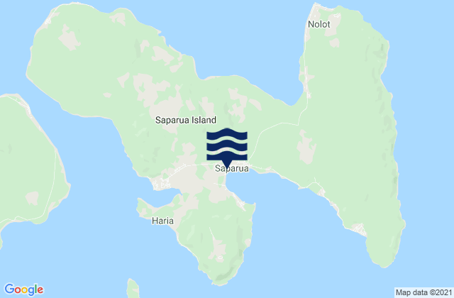 Saparua, Indonesiaの潮見表地図