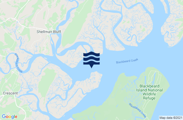 Sapelo River Entrance, United Statesの潮見表地図
