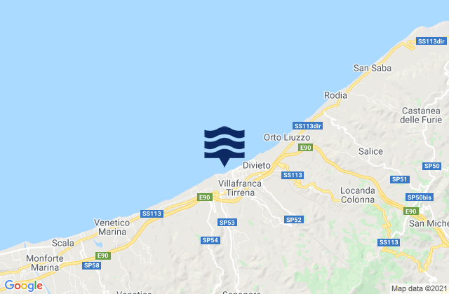 Saponara Marittima, Italyの潮見表地図