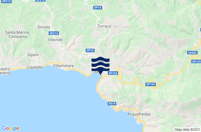 Sapri, Italyの潮見表地図