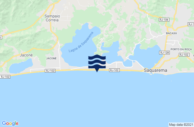 Saquarema, Brazilの潮見表地図