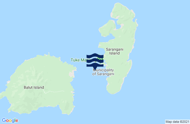 Sarangani Island, Philippinesの潮見表地図