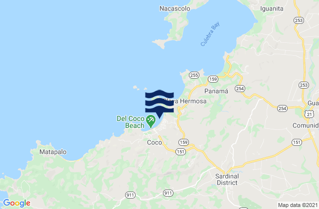 Sardinal, Costa Ricaの潮見表地図