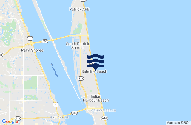 Satellite Beach, United Statesの潮見表地図