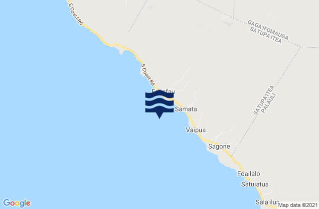 Satupa‘itea, Samoaの潮見表地図