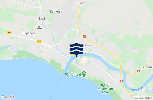 Sauga, Estoniaの潮見表地図