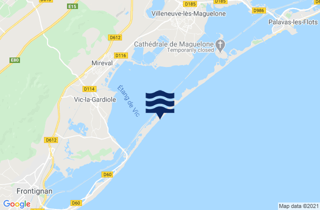 Saussan, Franceの潮見表地図