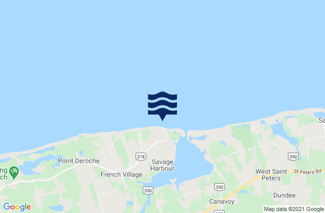 Savage Harbour, Canadaの潮見表地図
