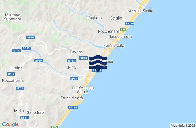 Savoca, Italyの潮見表地図