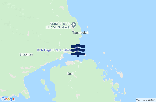 Sawangtungku (N. Pagai Island), Indonesiaの潮見表地図