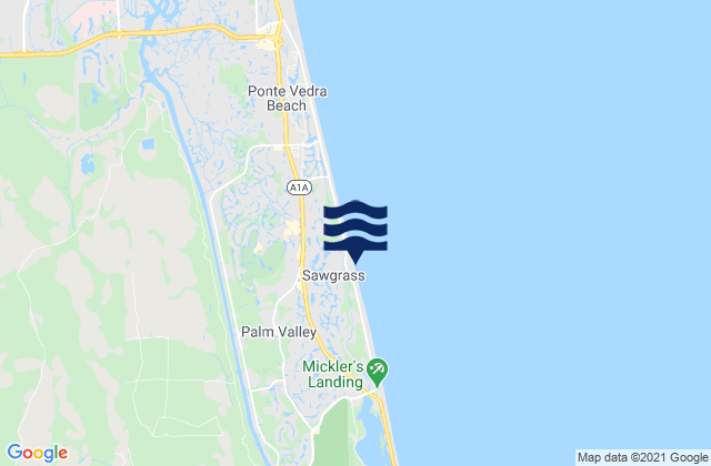 Sawgrass, United Statesの潮見表地図