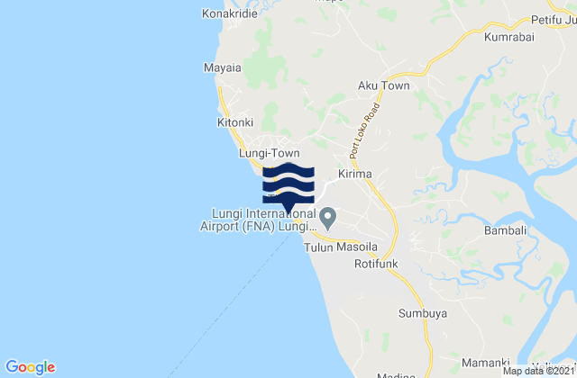 Sawkta, Sierra Leoneの潮見表地図