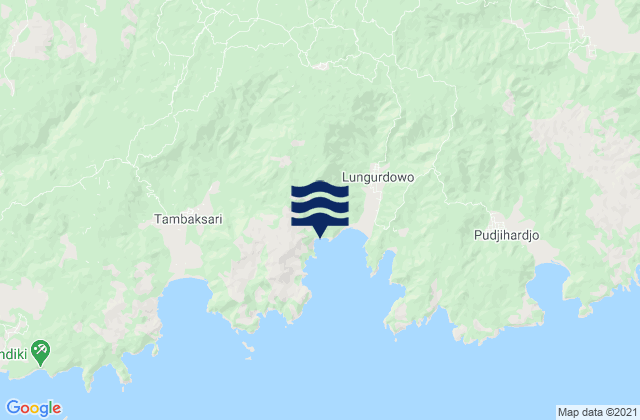 Sawur Tengah, Indonesiaの潮見表地図