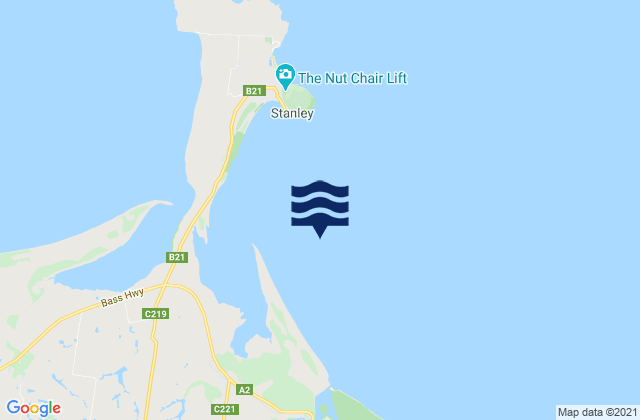 Sawyer Bay, Australiaの潮見表地図