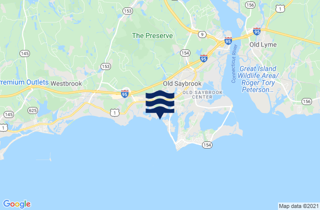 Saybrook Point River, United Statesの潮見表地図
