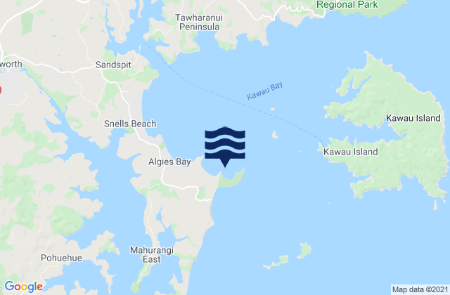 Scandretts Bay, New Zealandの潮見表地図