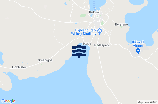 Scapa Bay, United Kingdomの潮見表地図