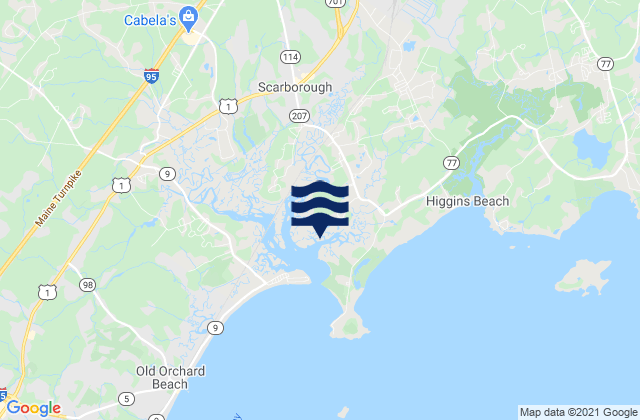 Scarborough, United Statesの潮見表地図