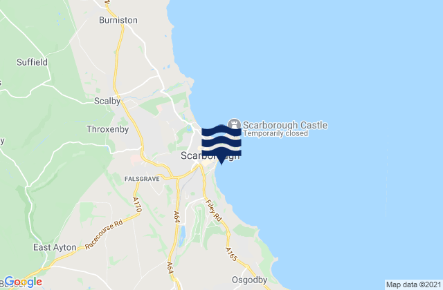Scarborough, United Kingdomの潮見表地図