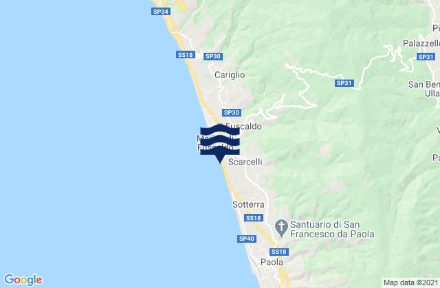 Scarcelli, Italyの潮見表地図