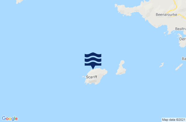 Scariff Island, Irelandの潮見表地図