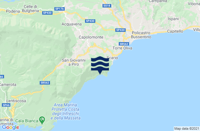 Scario, Italyの潮見表地図