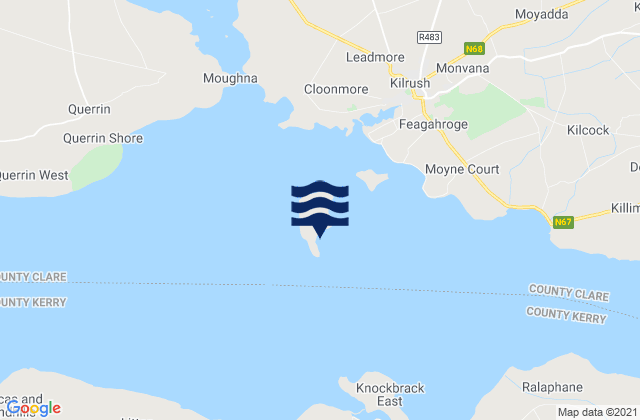Scattery Island, Irelandの潮見表地図