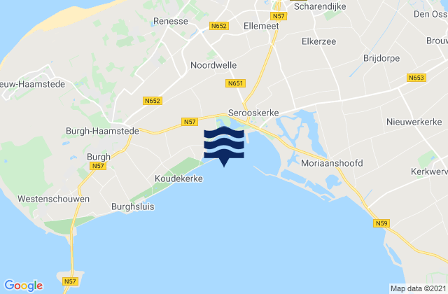 Schelphoek, Netherlandsの潮見表地図