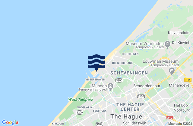Scheveningen, Netherlandsの潮見表地図