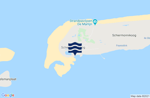 Schiermonnikoog, Netherlandsの潮見表地図