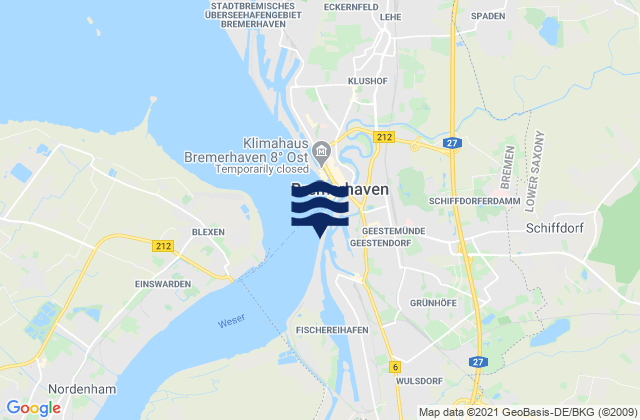 Schleusenhafen, Germanyの潮見表地図