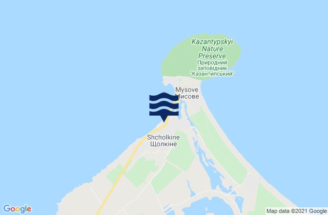 Scholkine, Ukraineの潮見表地図