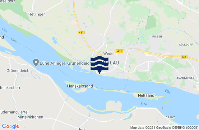 Schulau, Denmarkの潮見表地図