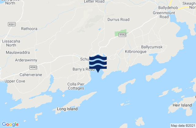Schull, Irelandの潮見表地図