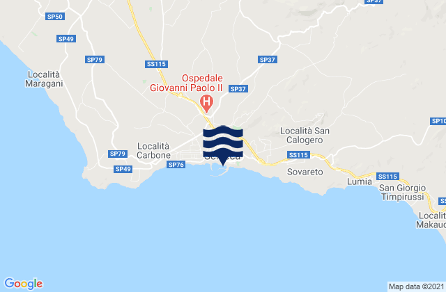 Sciacca, Italyの潮見表地図