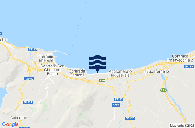 Sciara, Italyの潮見表地図