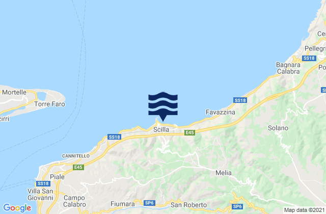 Scilla, Italyの潮見表地図