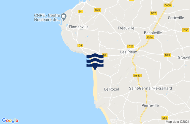 Sciotot, Franceの潮見表地図