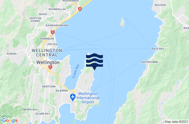 Scorching Bay, New Zealandの潮見表地図