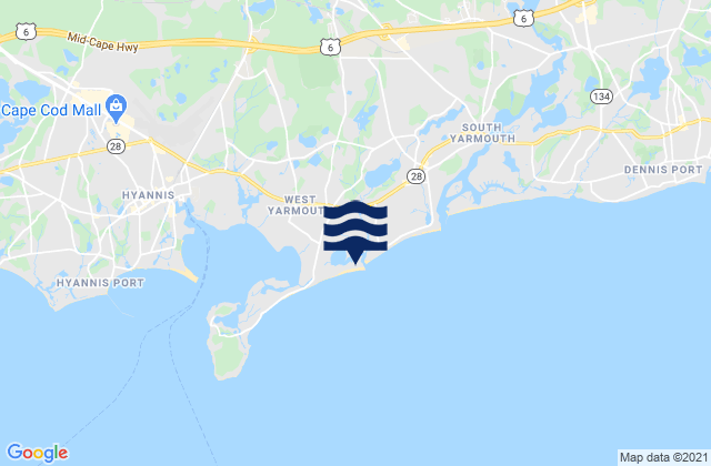 Sea Gull Beach, United Statesの潮見表地図