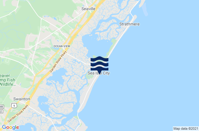 Sea Isle City, United Statesの潮見表地図