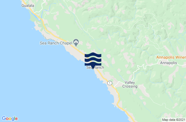 Sea Ranch, United Statesの潮見表地図