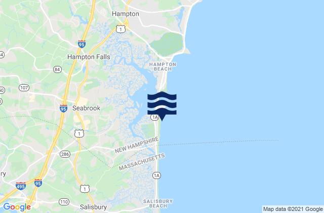 Seabrook Beach, United Statesの潮見表地図