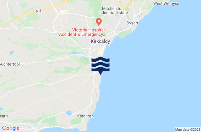 Seafield Beach, United Kingdomの潮見表地図
